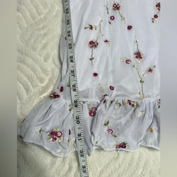 Sugar Thrillz White Floral Corset Mini Dress Coquette Fairycore Y2K NWT XL - Picture 9 of 11